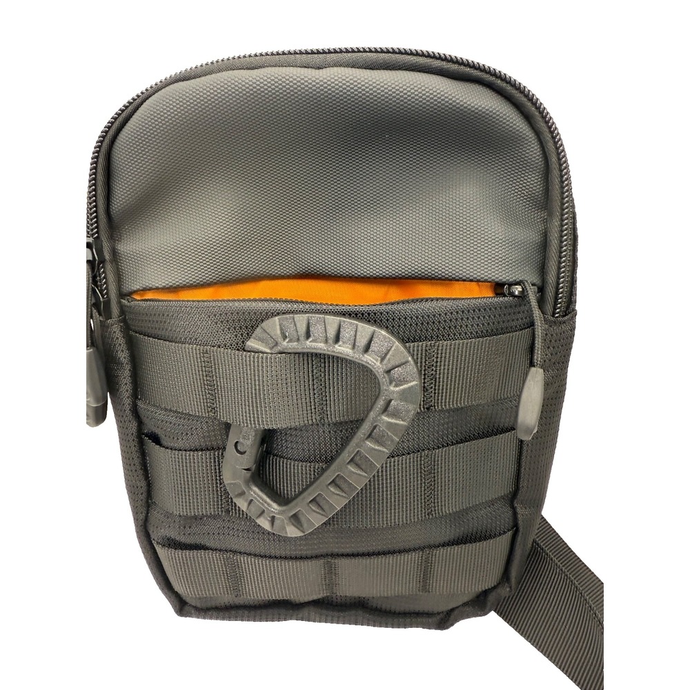 Black NWOT Tactical Crossbody Bag MOLLE Sling Shoulder Pouch with Carabiner